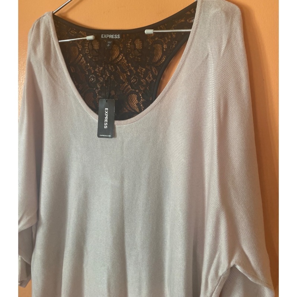 Lace Back Dolman Sweater - Picture 4 of 7